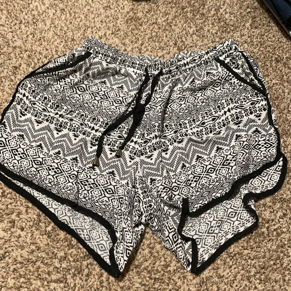 Black and White Comfy Shorts